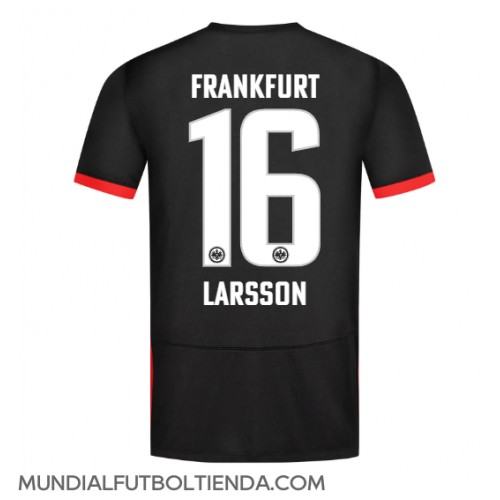 Camiseta Eintracht Frankfurt Hugo Larsson #16 Segunda Equipación Replica 2024-25 mangas cortas